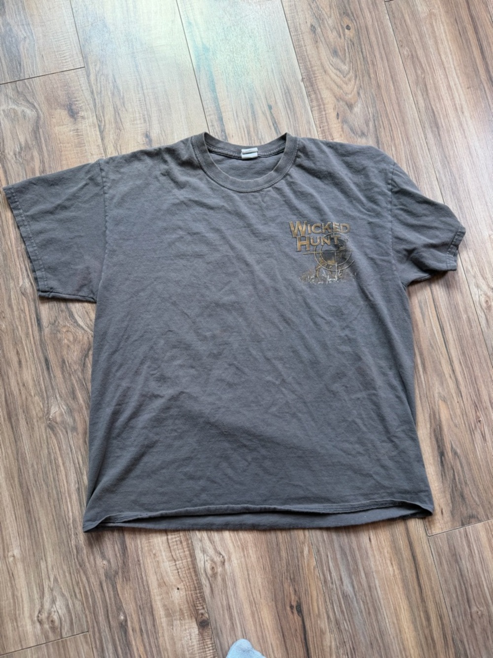Men's Gray Graphic Cotton T‑Shirt